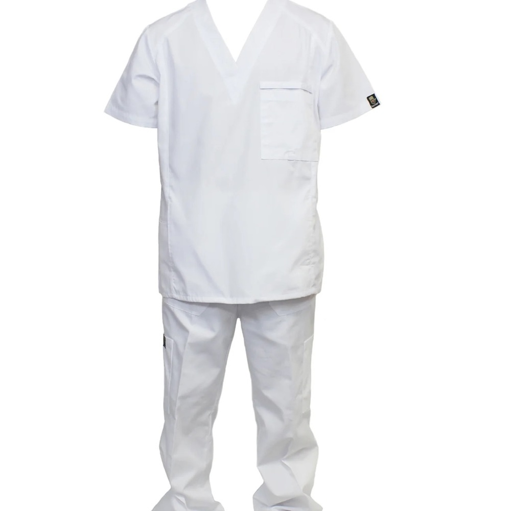 White Pinning Scrubs